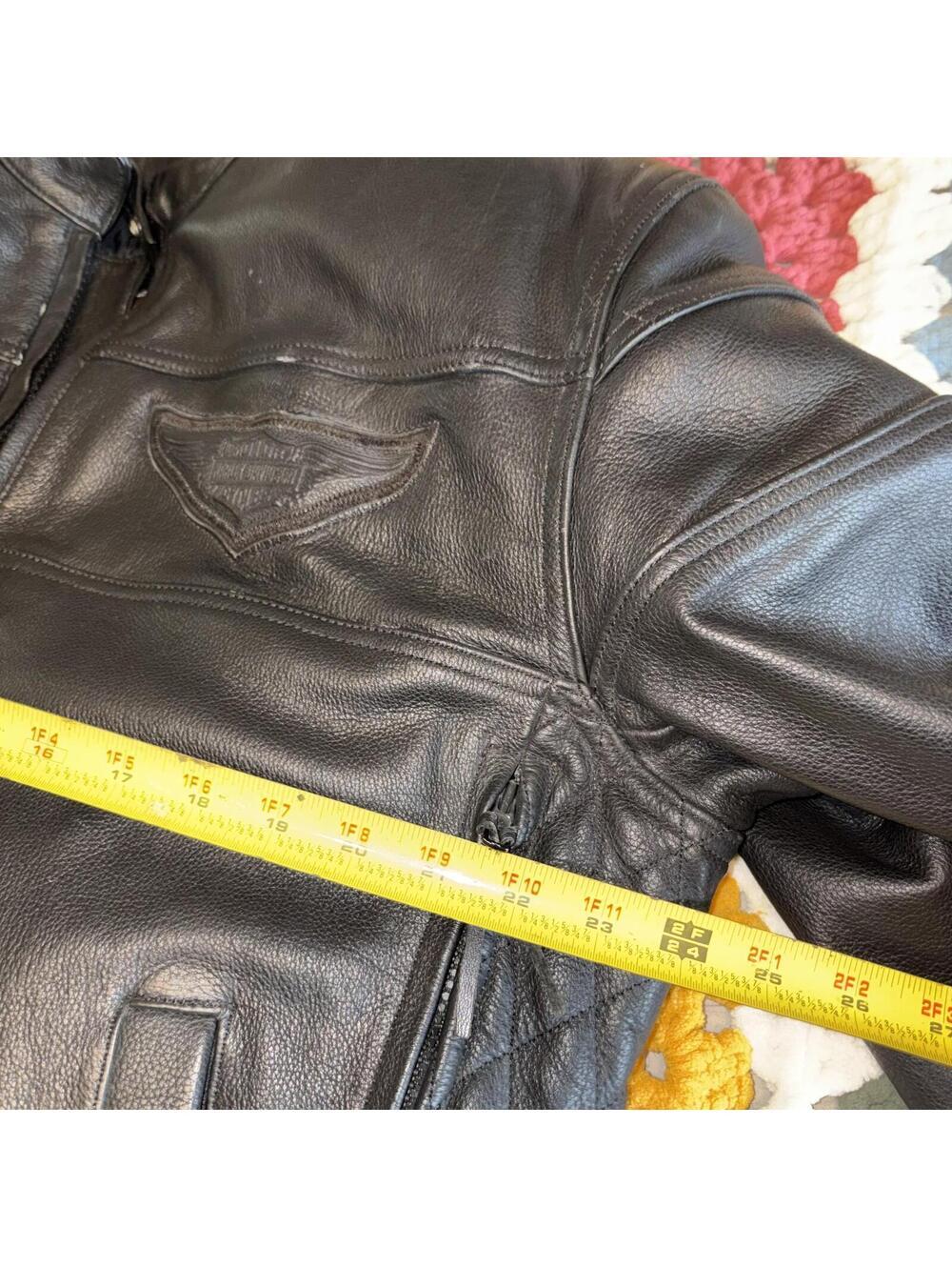 Harley-Davidson American Legend 90s Mens L Quilted Leather Motorcycle Jacket - Picture 8 of 9